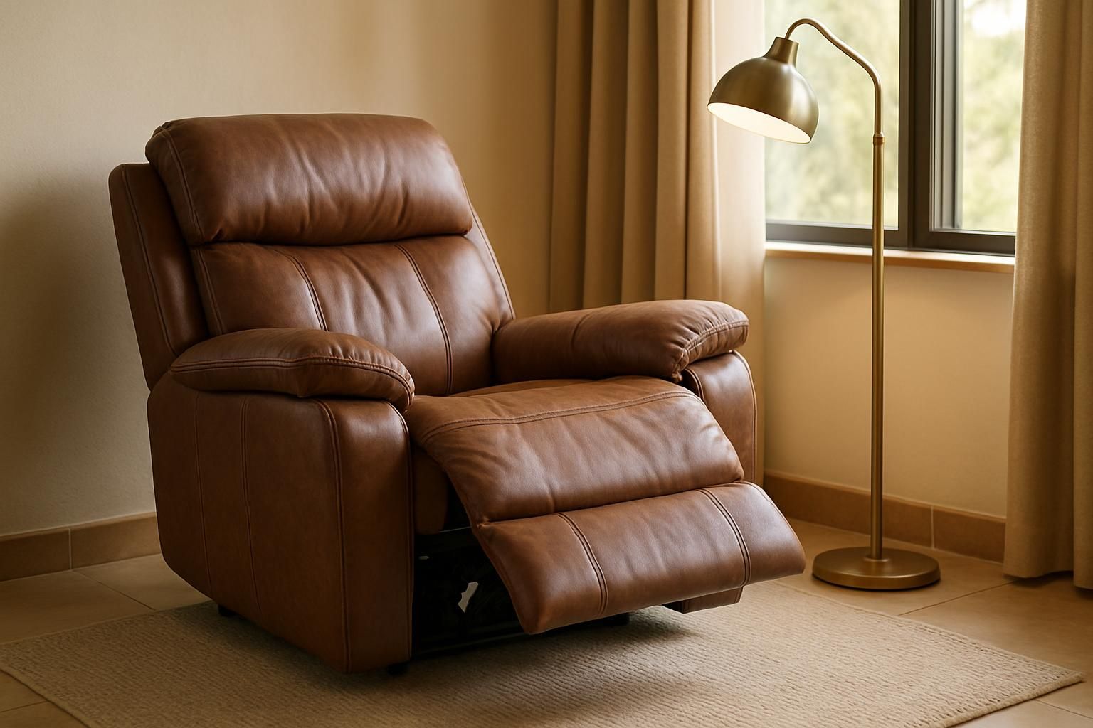 Regent Single Leather Recliner Chair, Genuine leather, 1 seat